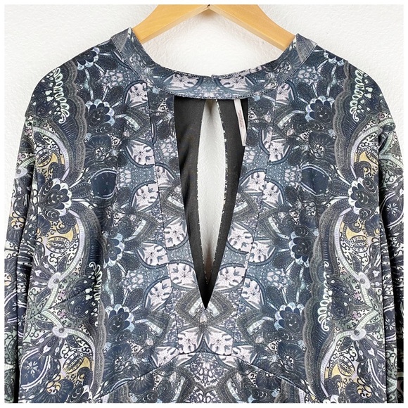 Free People Cabaret Long Sleeve Maxi Dress Dark Combo‎ Size Large - Picture 7 of 14